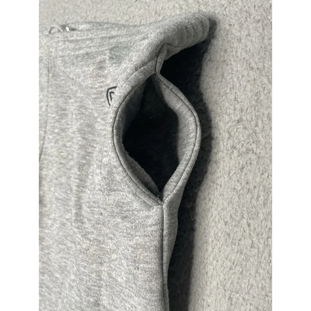 Vintage Reebok Sport Grey Sweatpants Mens‎ Large 1/4 Bottom Zip Loose Fit Active